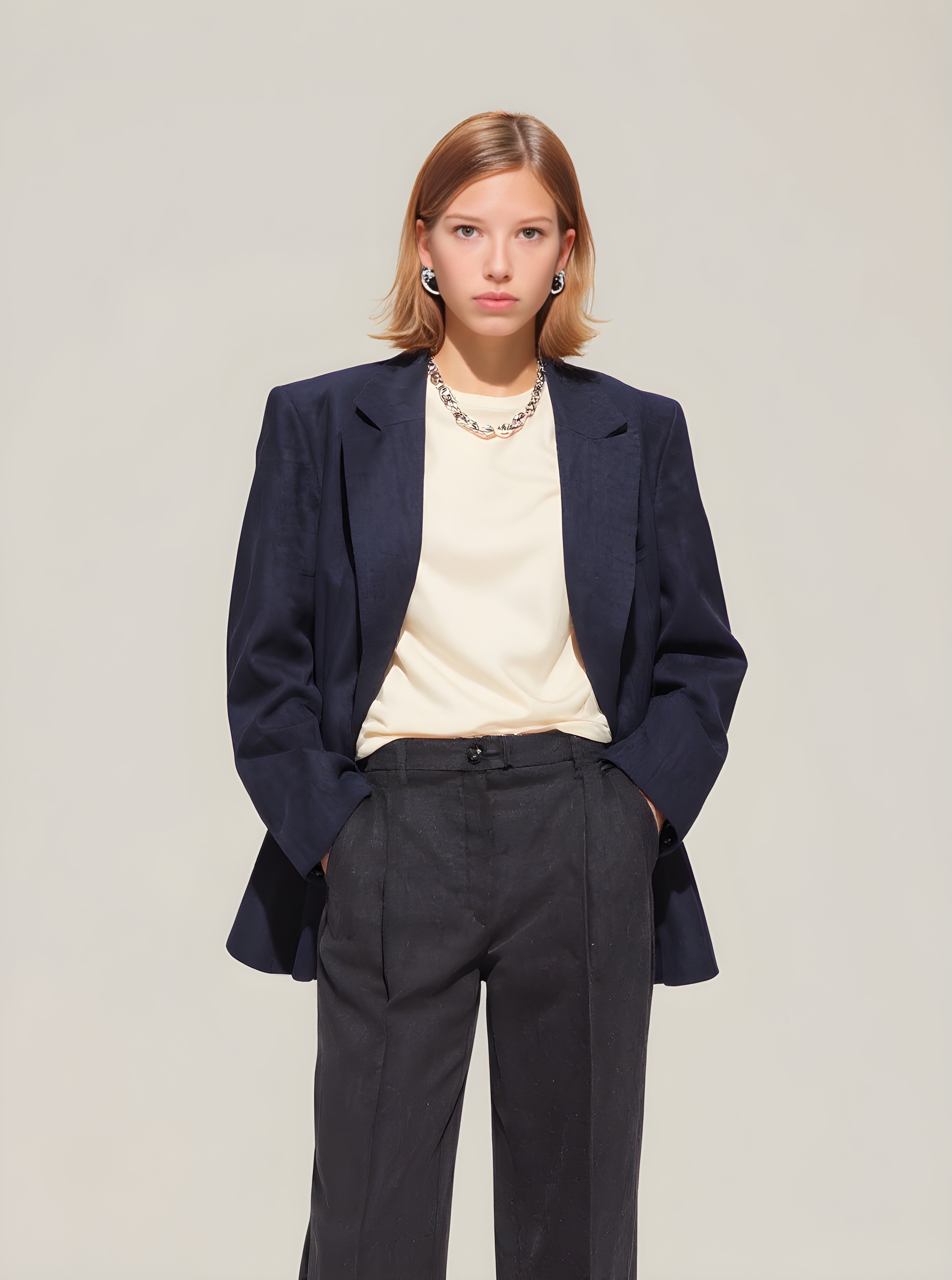 Women's Blazers Autumn Winter Fashion Daily 2025 Elegant Stylish Plain Long Sleeve Lapel Commute Blazers