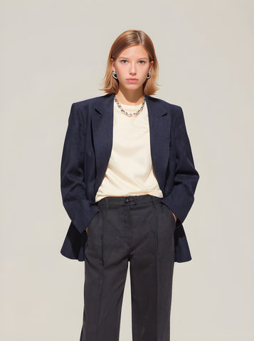 Women's Blazers Autumn Winter Fashion Daily 2025 Elegant Stylish Plain Long Sleeve Lapel Commute Blazers