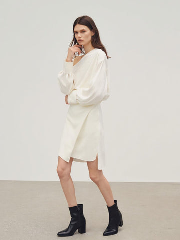 Autumn Dresses 2025 Women's Elegant Sexy Plain Long Sleeve One-Shoulder A-Line Mini Dating Dresses