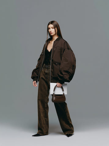 Cotton-Padded Jacket Long Sleeve Casual Style Straight Sleeve Winter Clothes Women's Top Regular Length Fashionable Outerwear