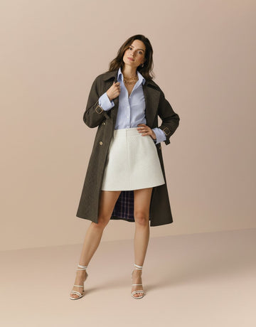 Casual Lengthened Style Windbreaker Autumn Winter Women's Clothing Fashionable Outerwear for Ladies