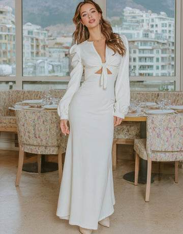 Women's Dresses Autumn Winter Daily 2025 Plain Long Sleeve V Neck Maxi Wrap Sexy Nightclub Dresses