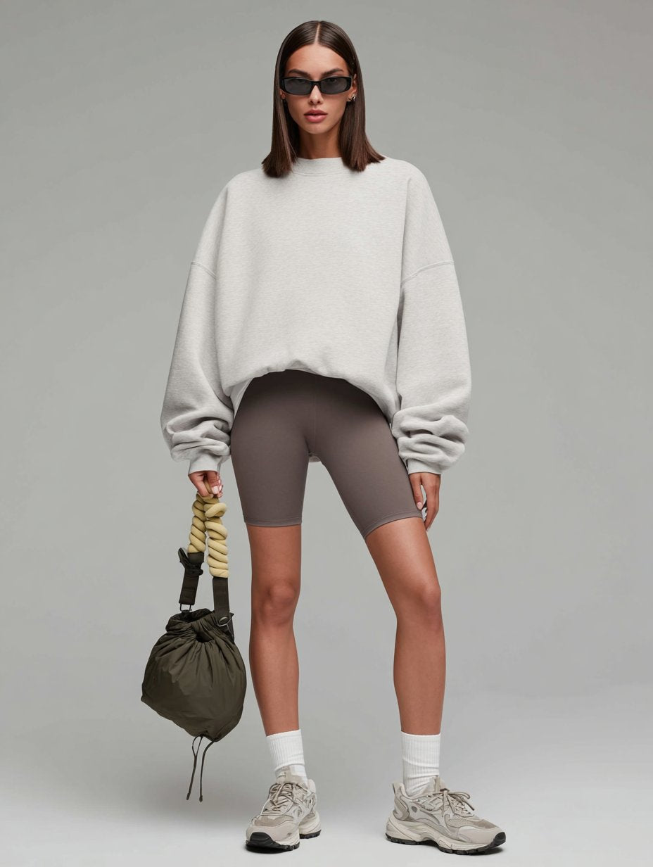 Autumn Winter Crew Neck Casual Fit Straight Sleeve Style Comfortable Streetwear For Women Fashionable Top Quality Clothing Pullover