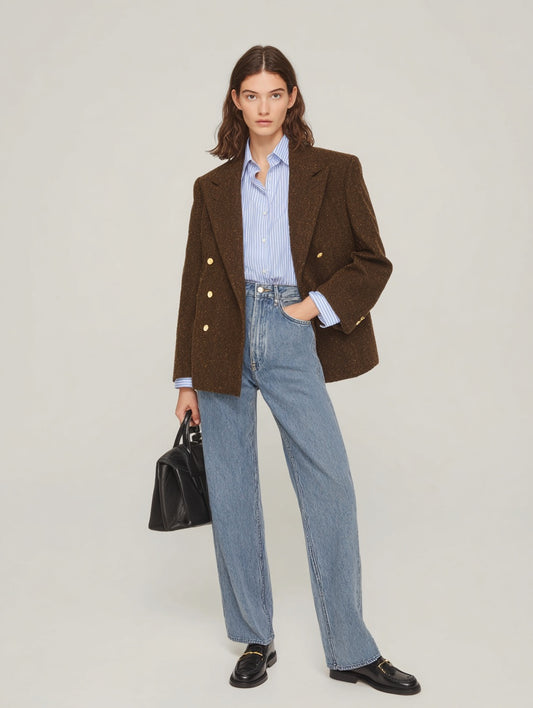 Women's Blazers Autumn Winter 2025 Exquisite Stylish Plain Long Sleeve Turn-down Collar Casual Blazers