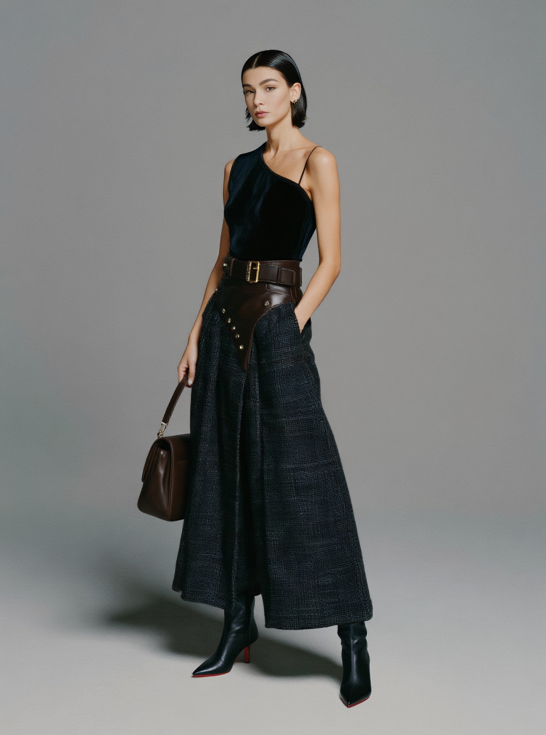 Loose Mid-Length Skirt Winter Clothes Casual Style Regular Waistline A-Line Skirt For Women Fashionable Casual Wear