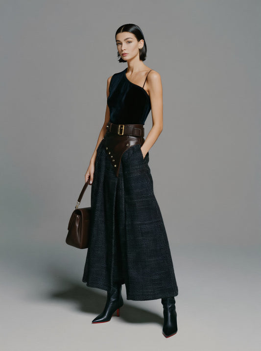 Loose Mid-Length Skirt Winter Clothes Casual Style Regular Waistline A-Line Skirt For Women Fashionable Casual Wear