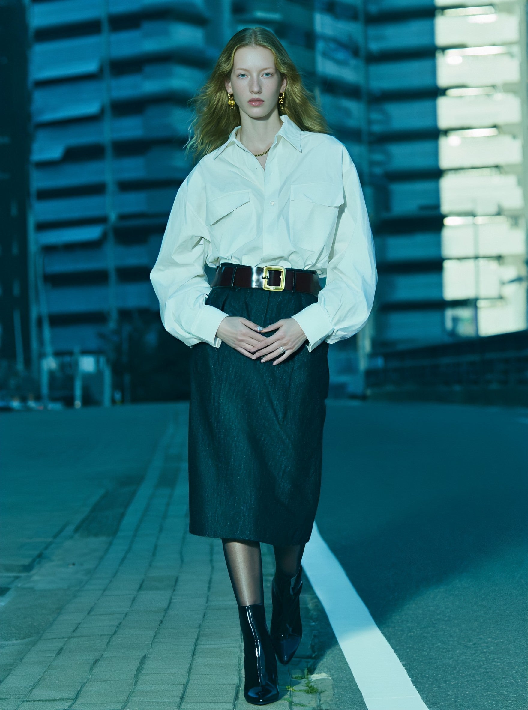 Autumn Casual Fit Skirt Midi Regular Waistline Women's Fashion Outerwear Half Skirt Elegant Classy Style