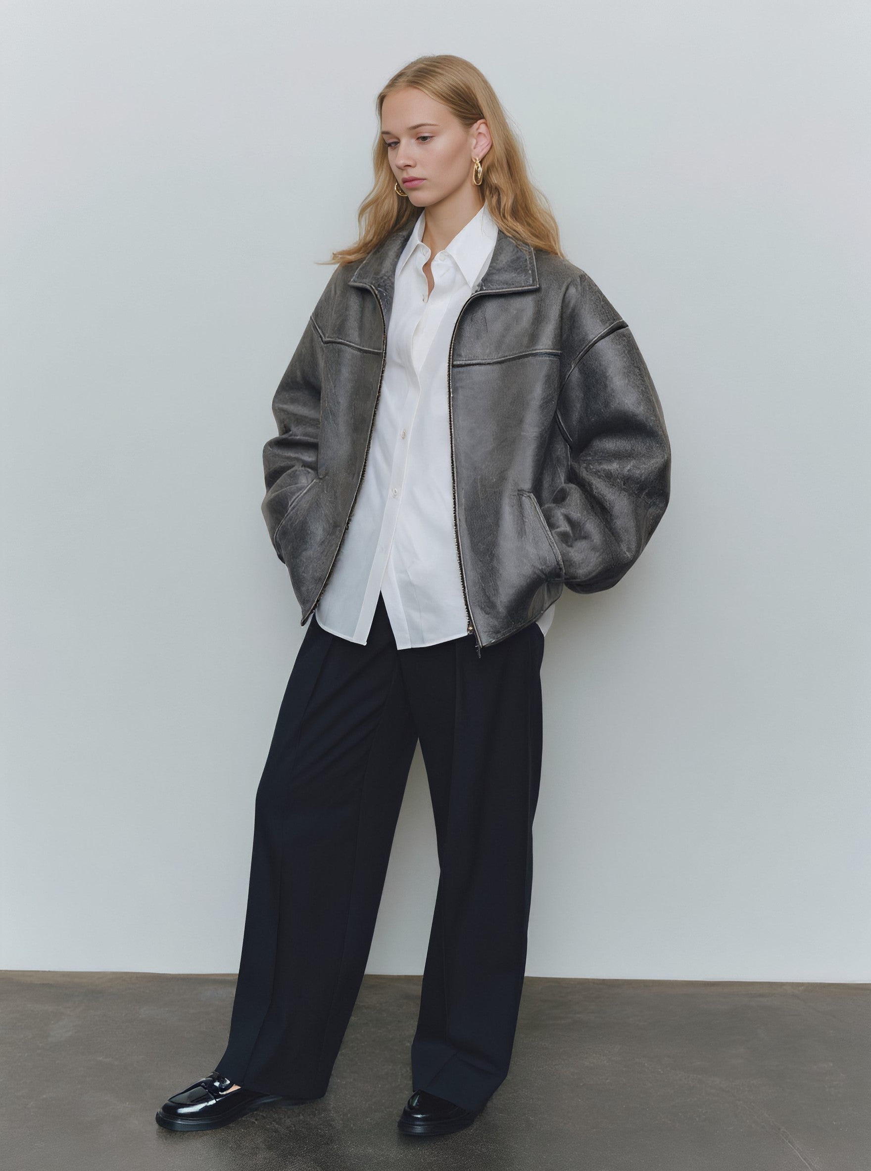 Casual Collared Winter Jacket Women's Topwear Fashion Style Flip Collar Outerwear for Cold Weather Seasons