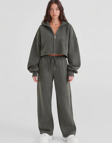 Autumn Winter Casual Fit Suit Trousers Women's Fashion Ensemble Long Pants Set Comfortable Style For Leisure