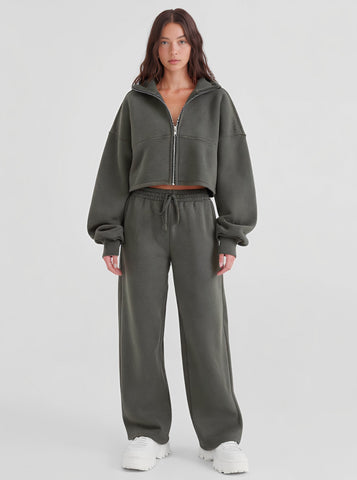 Autumn Winter Casual Fit Suit Trousers Women's Fashion Ensemble Long Pants Set Comfortable Style For Leisure