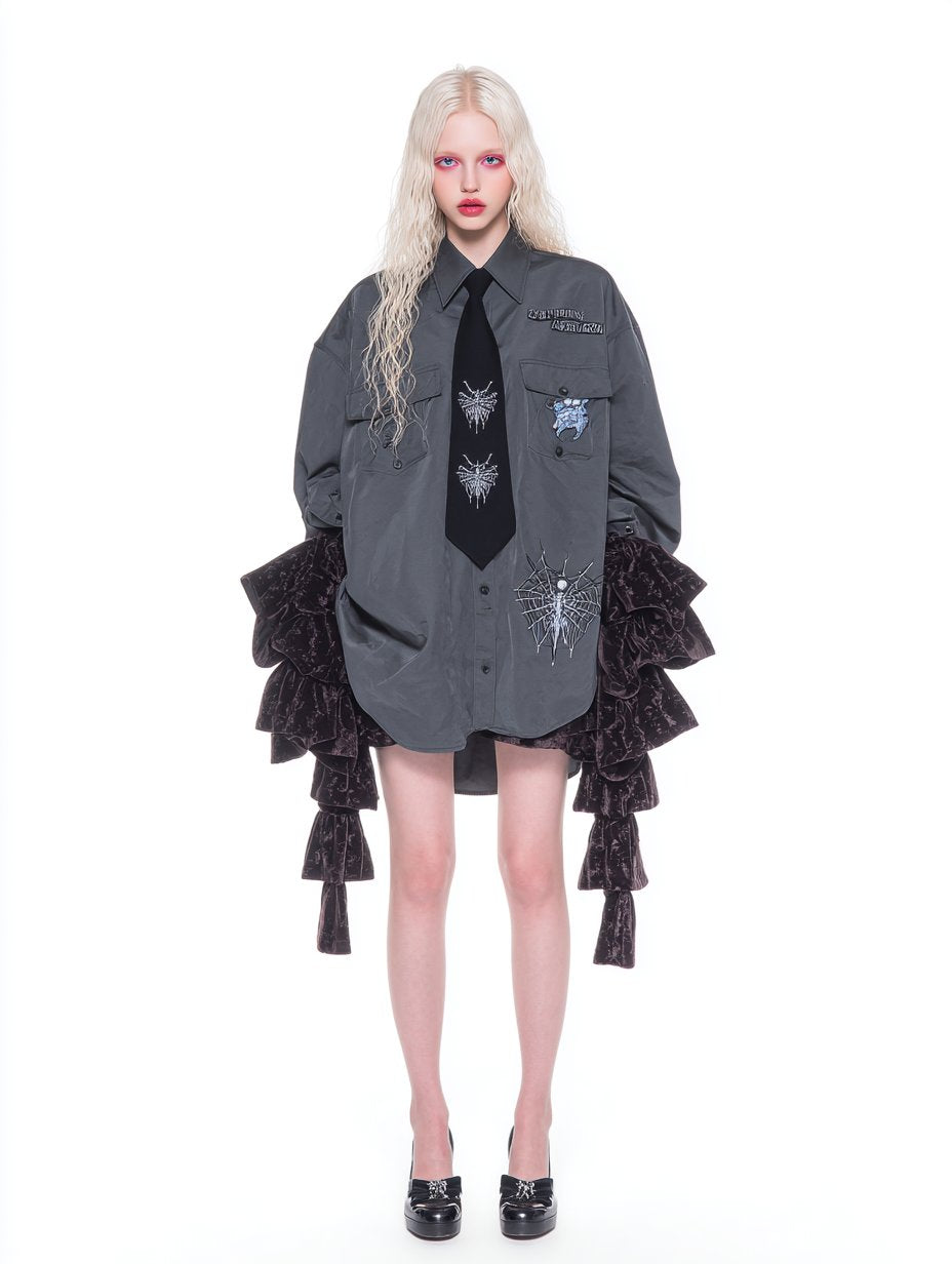 Loose Fit Casual Shirt Autumn Turn-down Collar Standard Length Women's Top Fashion Style Classic