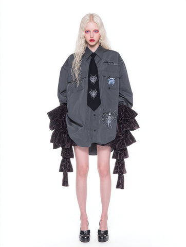 Loose Fit Casual Shirt Autumn Turn-down Collar Standard Length Women's Top Fashion Style Classic