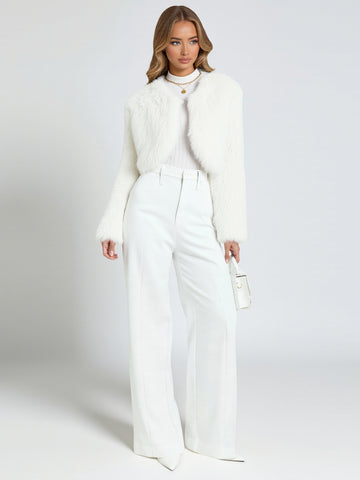 Women's Coats Winter K-Fashion Mature Vibe Solid Color Long Sleeve V-Neck Button Front Coats For Women