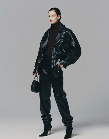 Winter Leather Coat Casual Style Women's Outerwear Fashion Trend