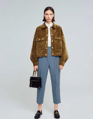 Women's Jackets Autumn Winter 2025 Elegant Cozy Plain Long Sleeve Turn-down Collar Casual Lightweight Jackets