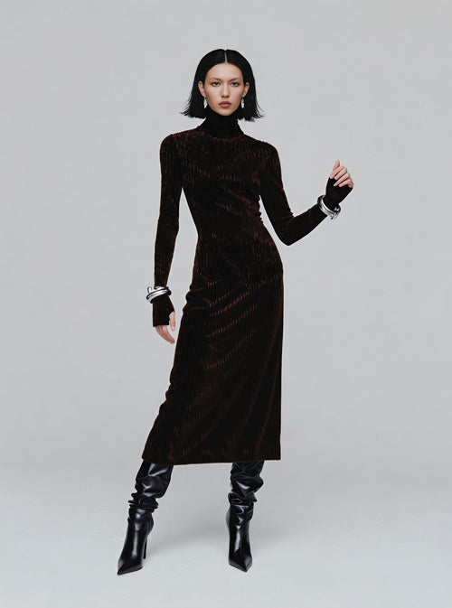 Collar Mid-Length Skirt