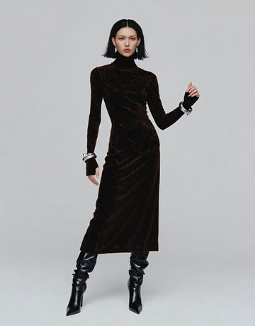 Collar Mid-Length Skirt