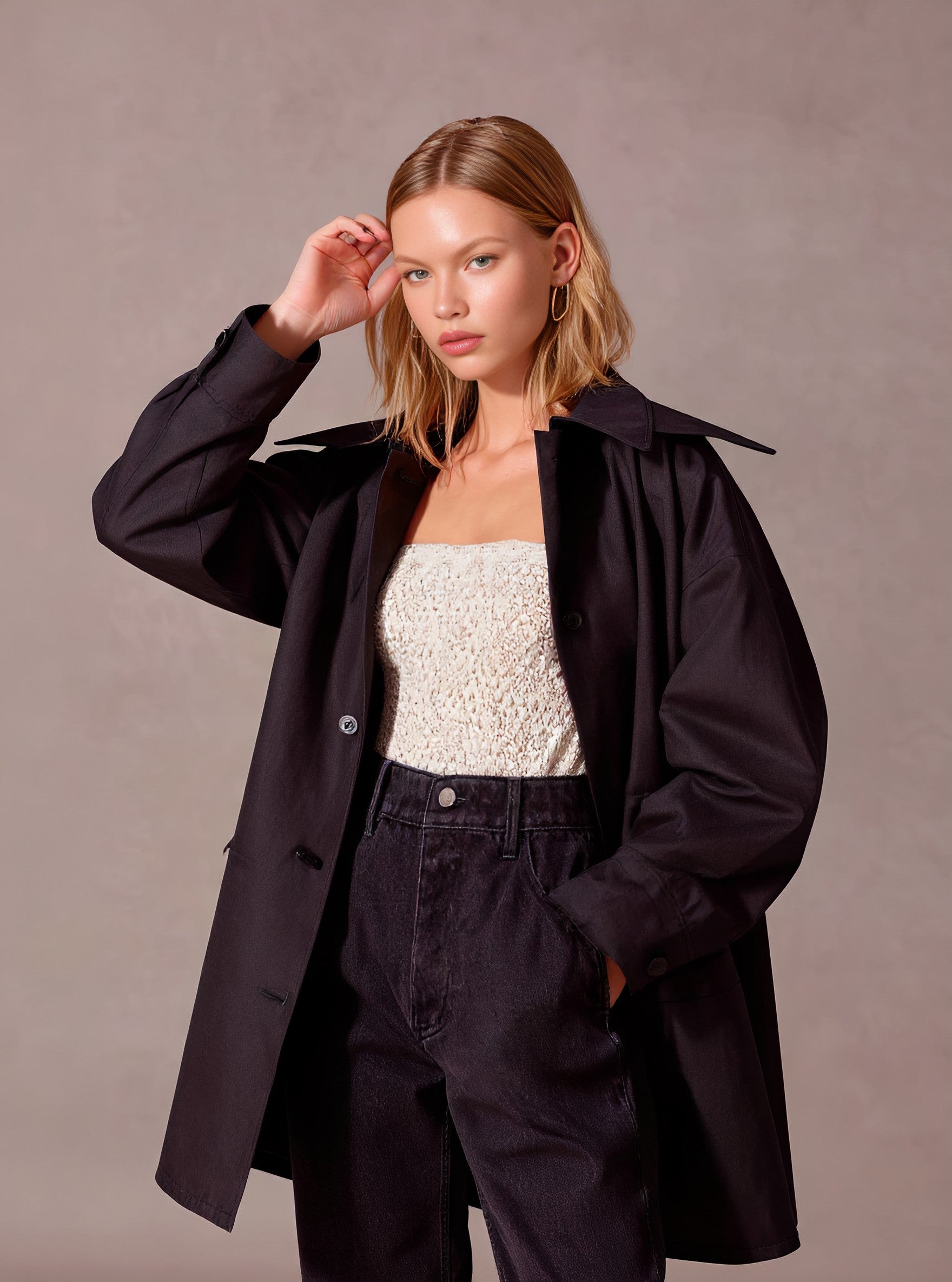 Casual Style Windbreaker Autumn Regular Length Top Women's Fashion Outerwear Practical And Stylish