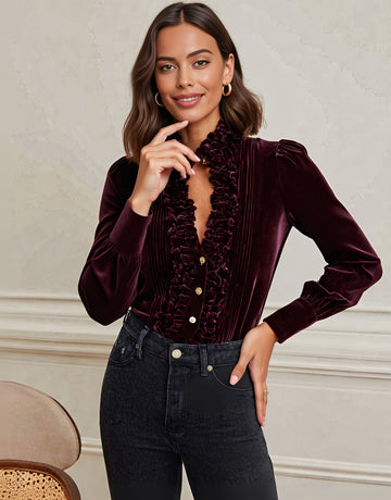 Autumn Tight Fit Shirt Stand Collar Casual Style Regular Length Women's Top Fashionable Comfortable Breathable Clothing