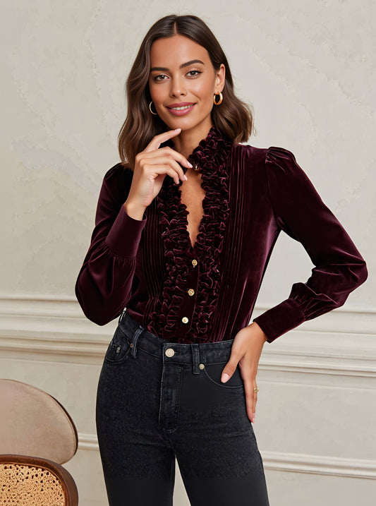 Autumn Tight Fit Shirt Stand Collar Casual Style Regular Length Women's Top Fashionable Comfortable Breathable Clothing