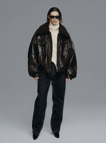 Fur One Women's Casual Style Winter Clothes Integrated Fur Outerwear