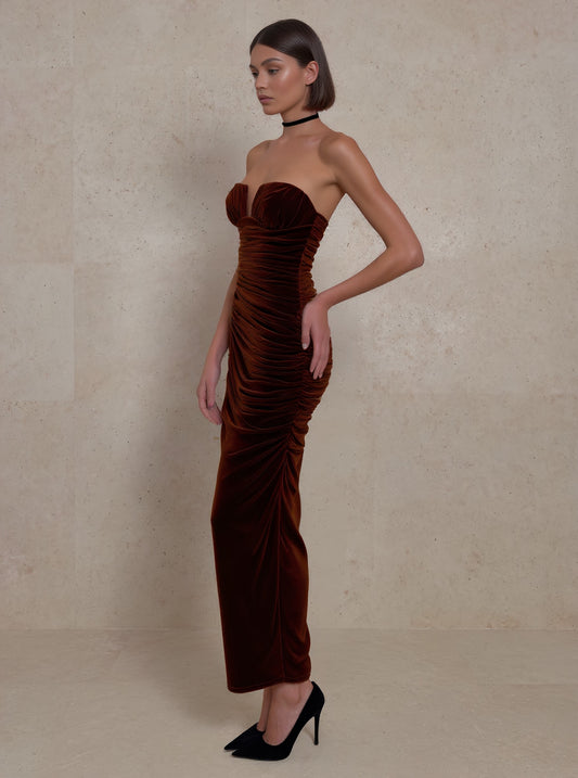 Casual Mid-Length Wrap Dress Without Sleeves Tight Fit Skirt Style Women's Fashion Autumn Dress Casual Style Dresses