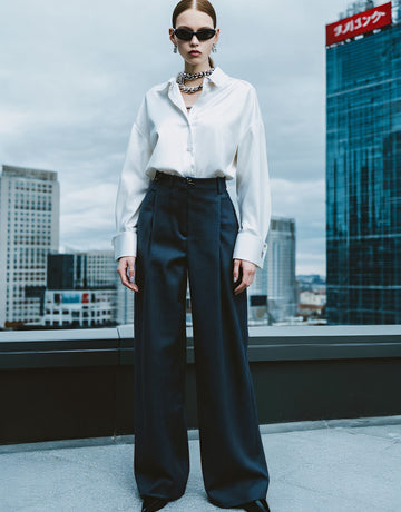 Casual Straight Leg Pants Full Length Mid Waist Autumn Fashion Women's Bottom Wear Comfortable Loose Trousers