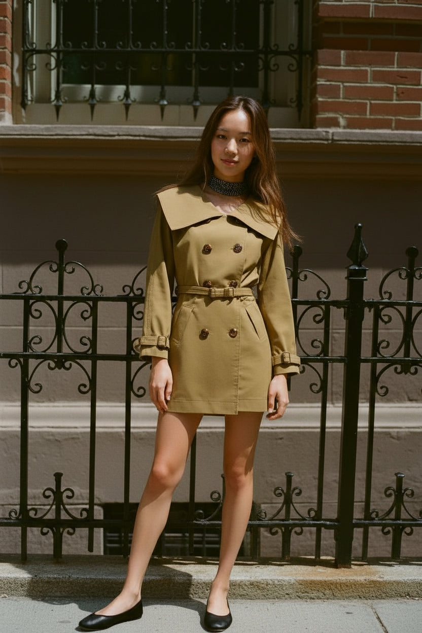 Casual Style Windbreaker Autumn Winter Clothes Regular Length Top Women's Fashion Outerwear Coat Pink Green Gray Colors