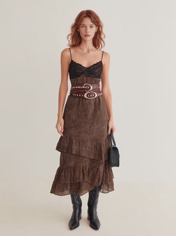 Casual Mid-Length A-Line Dress with Sleeveless Cami Dresses Autumn Fashion Women's Clothing Wild Streetwear