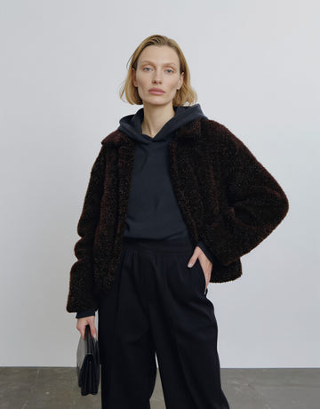 Fur One Women's Casual Style Fur Coat Winter Clothes Integrated Leather And Fur Jacket