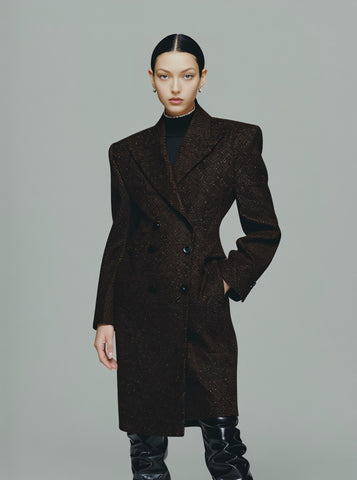 Casual Woolen Coat Regular Length Winter Clothes Women's Fashion Outerwear Classic Style Comfortable Fit Outer Layer