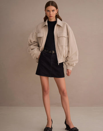 Women's 2025 Casual All Seasons Jackets Long Sleeve Lapel Plain Pocket Daily Loose Fit Jackets