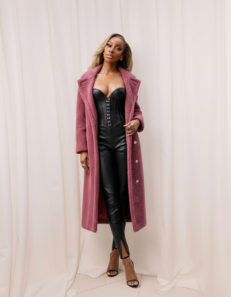 Fur One Women's Casual Style Autumn Winter Coat Fur And Leather Integrated Outerwear