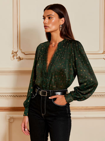 Little Shirt Autumn Casual Fit V Neck Top Regular Length Style Comfortable Women's Fashion Upperwear