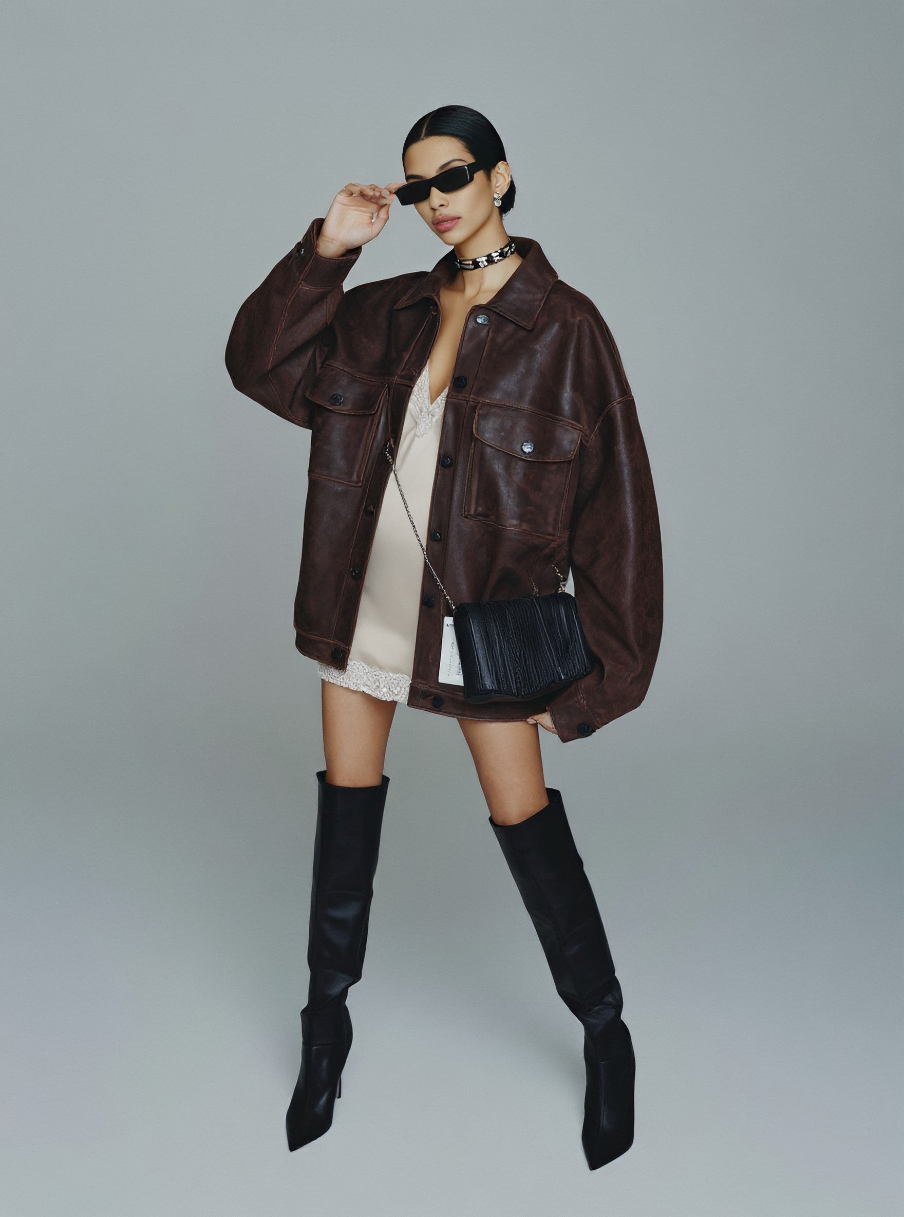 Women's Casual Leather Coat Winter Clothes Stylish Outerwear for Autumn And Winter Seasons