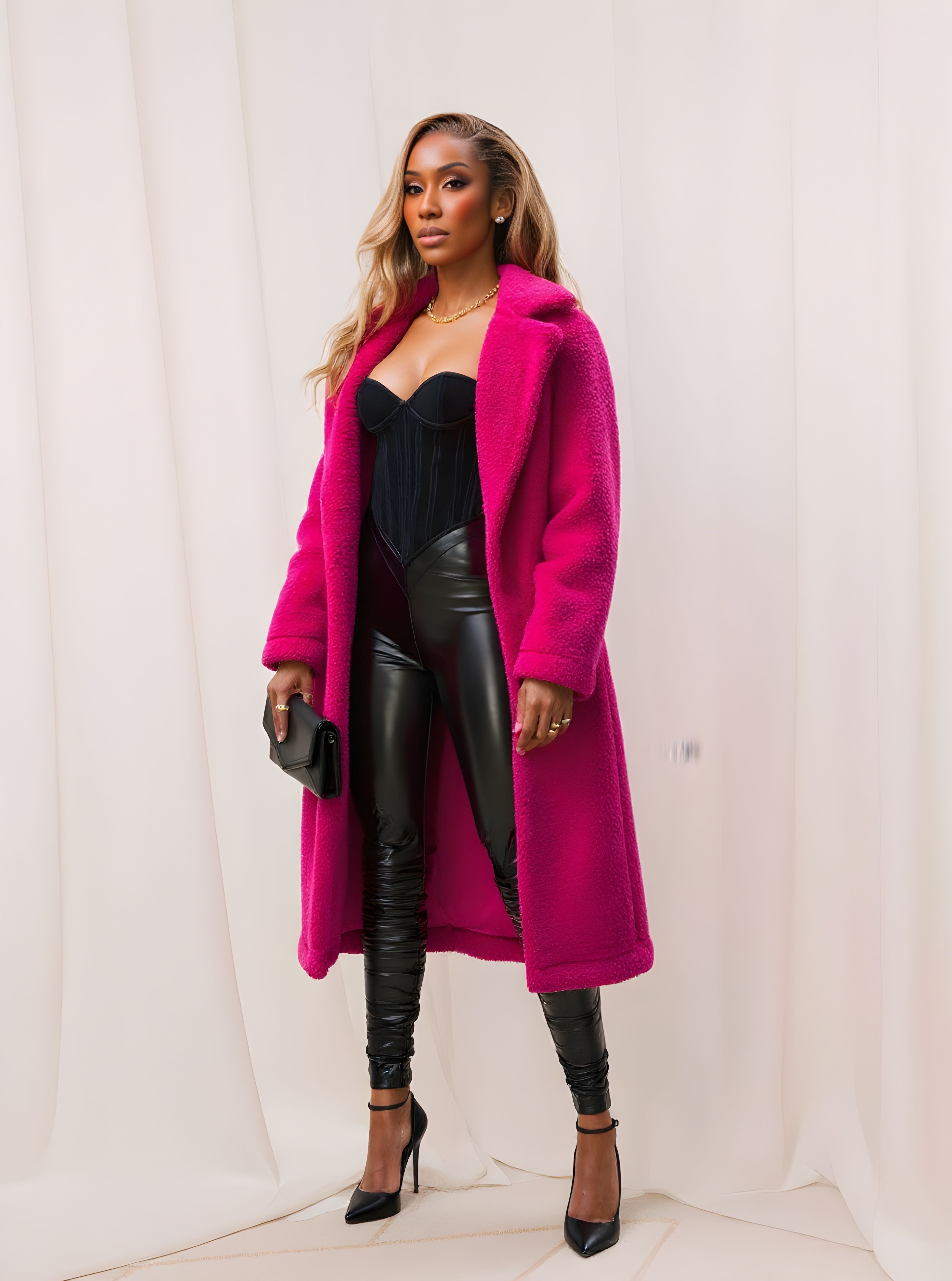 Fur One Women's Casual Style Fur Coat Autumn Winter Leather And Fur Integrated Jacket