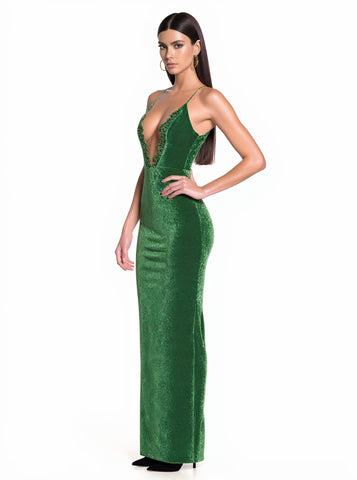 Autumn Winter Tight Fit Wrap Long Dress V Neck Party Style Sleeveless Women's Fashion Clothing Skirt Type Evening Gown