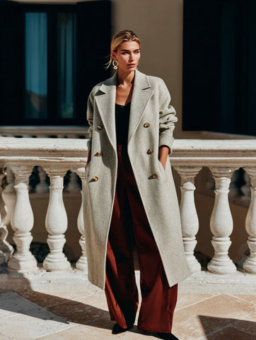 Women's Winter Jackets Autumn Winter Elegant Edgy 2025 Buttoned Plain Long Sleeve Lapel Commute Coats