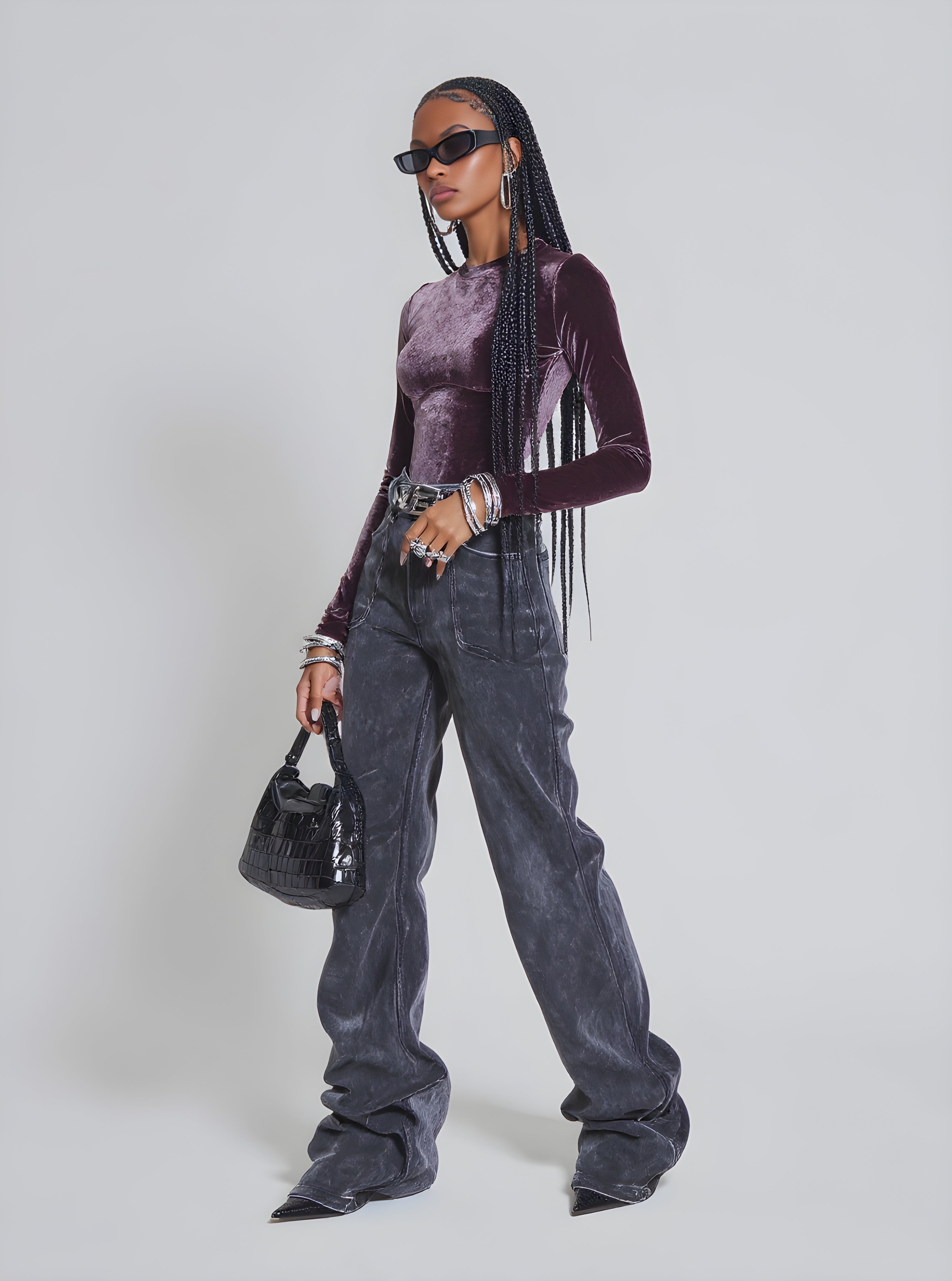 Women's T-Shirts Autumn Winter Fashion Daily 2025 Elegant Chic Plain Long Sleeve High Neck High Street T-Shirts