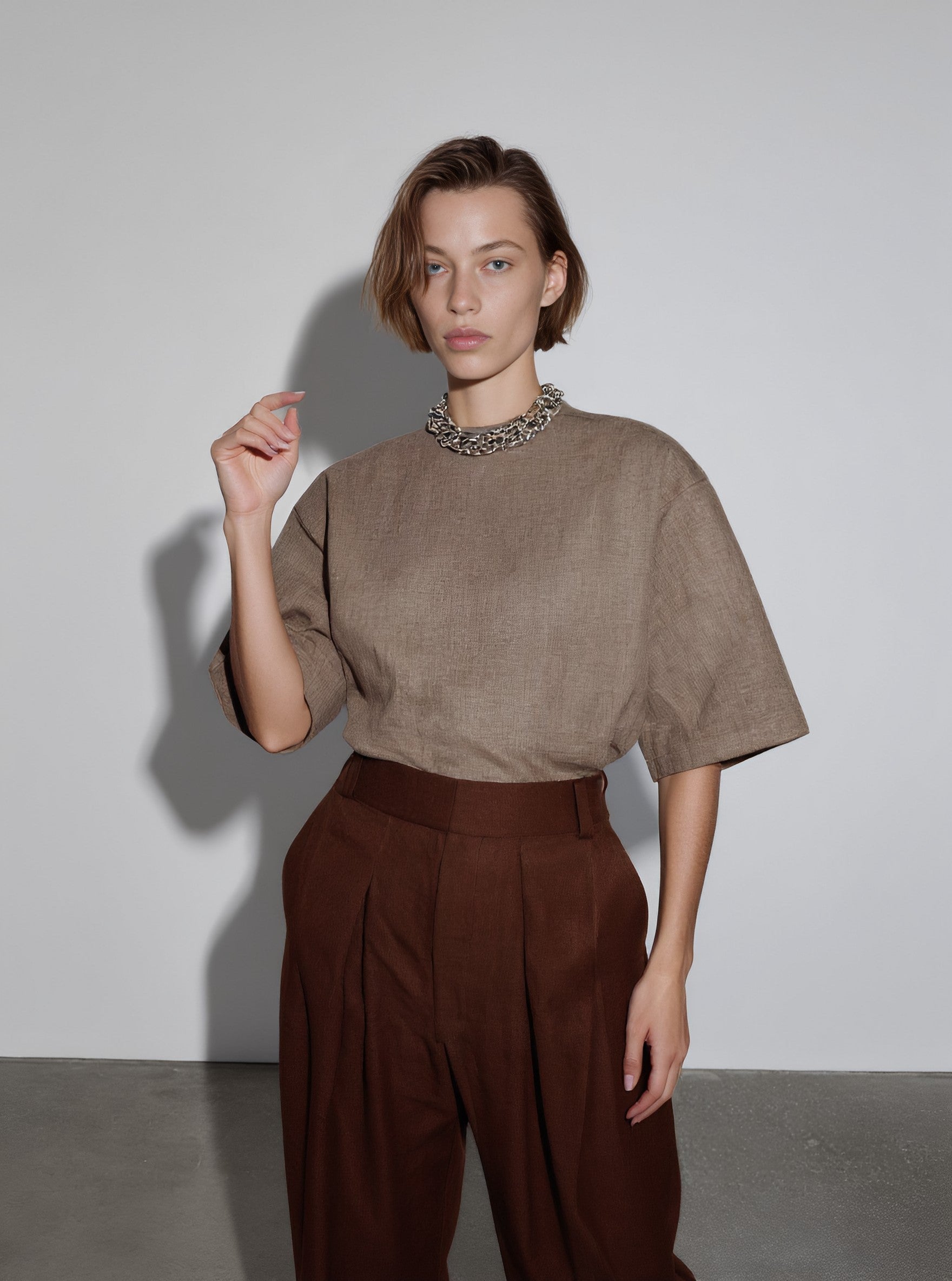 Autumn Classic Short Sleeve T-Shirt Casual Straight Sleeve Length Regular Women's Top Fashion Comfortable Breathable Tee