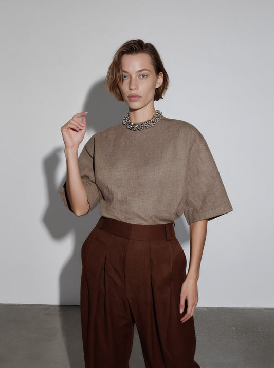 Autumn Classic Short Sleeve T-Shirt Casual Straight Sleeve Length Regular Women's Top Fashion Comfortable Breathable Tee