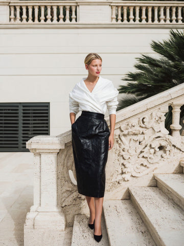 Women's Autumn Skirts Basics High Street High Waist Midi Wrap Long Casual Skirts