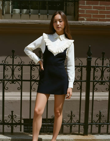 Casual Fitted Dress Autumn Winter Clothes Lapel Long Sleeve Mid-Length Skirt Style Women's Fashion Dress