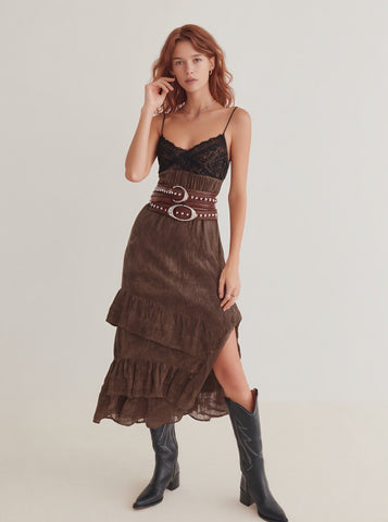 Casual Mid-Length A-Line Dress with Sleeveless Cami Dresses Autumn Fashion Women's Clothing Wild Streetwear