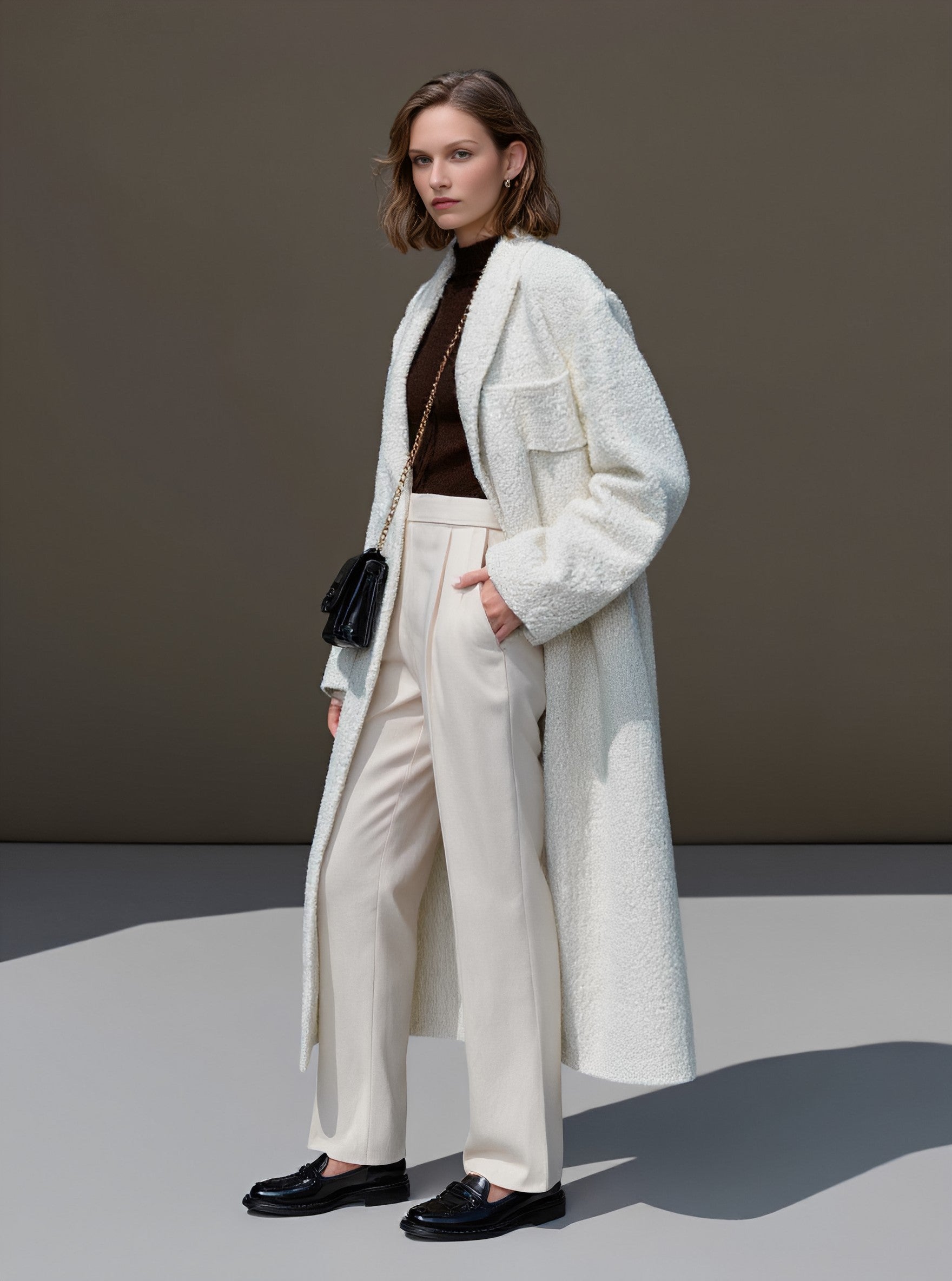 Casual Style Winter Coat Regular Length Top Women's Fashion Outerwear for Cold Weather Comfortable Fit Big Coat