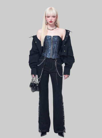 Casual Strapless Top Modern Style Autumn Collection Regular Length Women's Fashion Essential For Stylish Everyday Wear