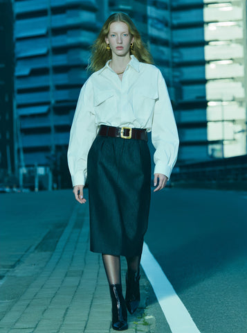 Autumn Casual Fit Skirt Midi Regular Waistline Women's Fashion Outerwear Half Skirt Elegant Classy Style