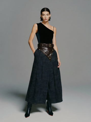Loose Mid-Length Skirt Winter Clothes Casual Style Regular Waistline A-Line Skirt For Women Fashionable Casual Wear