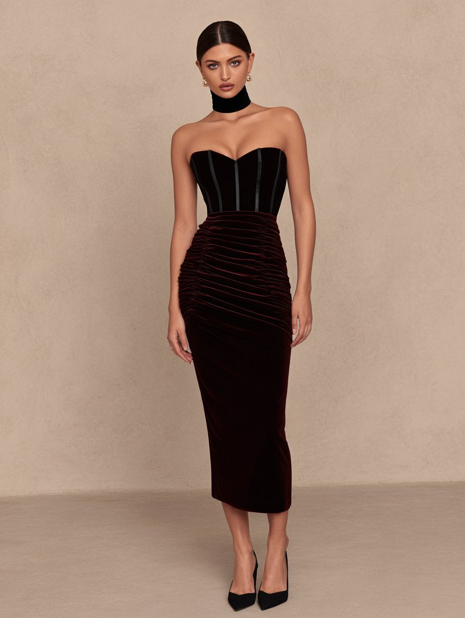 Autumn Tight Fit Mid-Length Wraparound Skirt Casual Style Sleeveless Women's Dress Fashionable and Comfortable Design