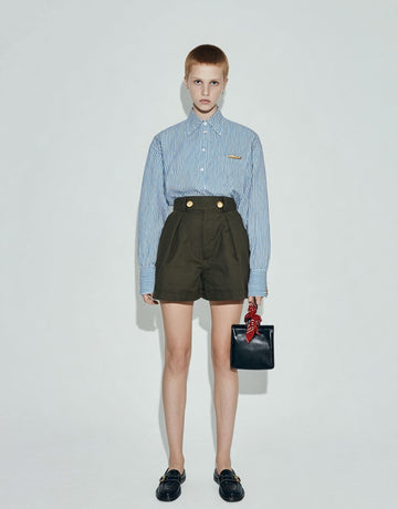 Women's Shirts Summer Fashion Daily 2025 Trendy Chic Striped Long Sleeve Turn-down Collar Casual Shirts